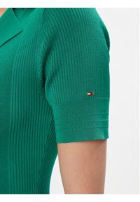 TOMMY HILFIGER - Tommy Hilfiger Sukienka dzianinowa WW0WW41444 Zielony Slim Fit. Kolor: zielony. Materiał: wiskoza #3
