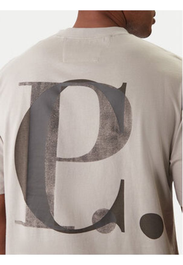 C.P. Company T-Shirt 20CMTS087A005100W Beżowy Regular Fit. Kolor: beżowy. Materiał: bawełna