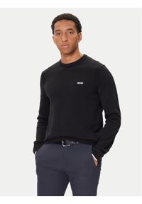 BOSS Sweter K_Ever-X 50541940 Czarny Regular Fit. Kolor: czarny. Materiał: bawełna