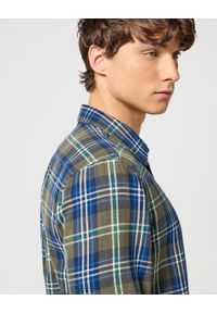 Wrangler - WRANGLER MĘSKA KOSZULA 1 PKT SHIRT GREEN BLUE 112357239 W5X2017986 #4