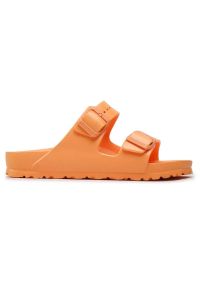 Klapki Birkenstock Arizona Eva W 1025586 pomarańczowe. Kolor: pomarańczowy. Materiał: tworzywo sztuczne, materiał, skóra