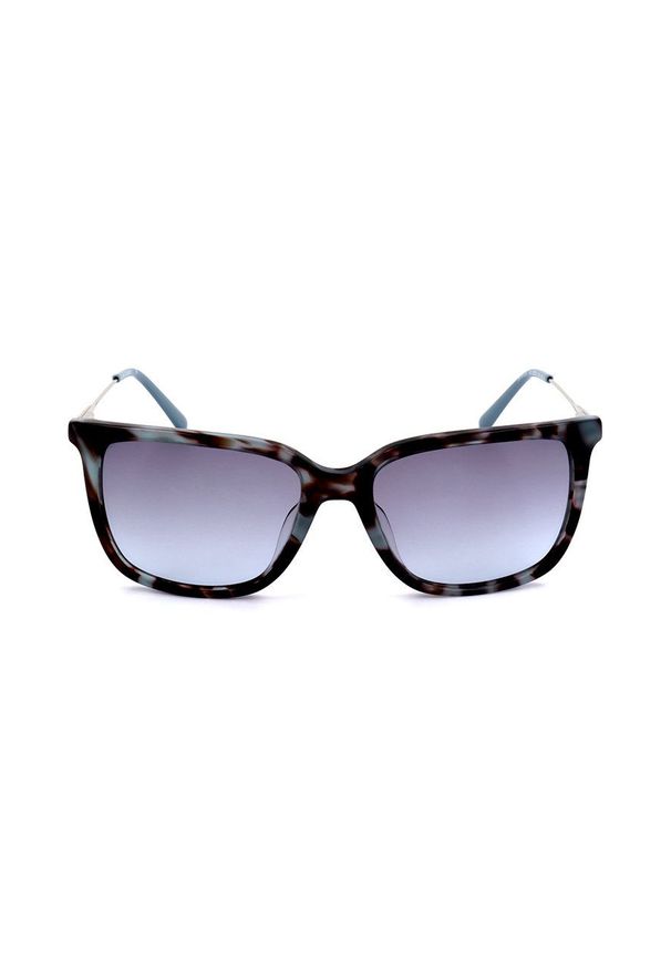 Calvin Klein okulary przeciwsłoneczne damskie. Kształt: prostokątne. Kolor: niebieski