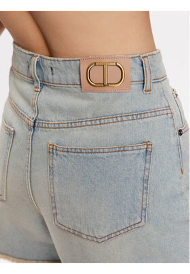 TwinSet - TWINSET Szorty jeansowe 231TT2413 Niebieski Regular Fit. Kolor: niebieski. Materiał: bawełna, jeans