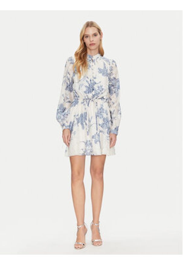 Guess Sukienka koktajlowa W5GK07 WH4K2 Kolorowy Regular Fit. Materiał: syntetyk. Wzór: kolorowy. Styl: wizytowy