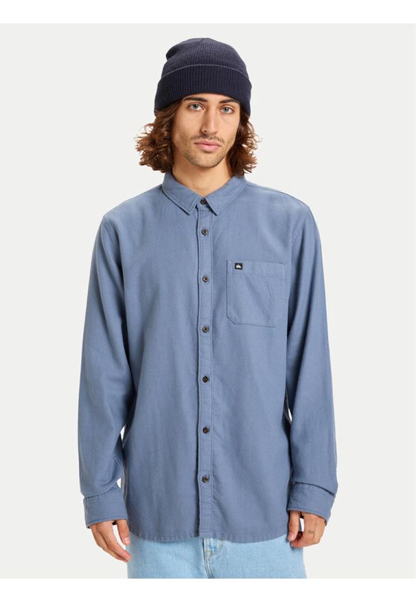 Quiksilver Koszula Motherfly Solid EQYWT04651 Niebieski Regular Fit. Kolor: niebieski. Materiał: bawełna