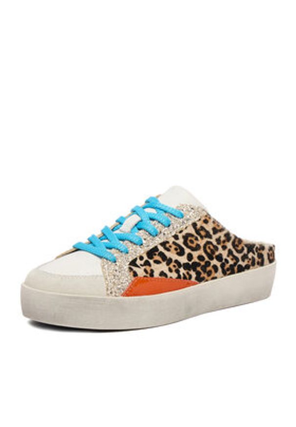 Eva Minge Klapki AHRI-25/502 Beżowy. Kolor: beżowy. Materiał: skóra