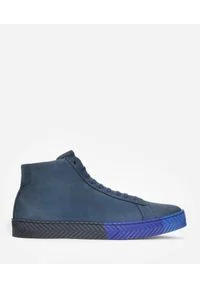 Kazar - Granatowe sneakersy męskie. Okazja: na co dzień. Kolor: niebieski. Materiał: skóra, nubuk #1