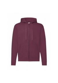 FRUIT OF THE LOOM - Męska Klasyczna Bluza Z Kapturem. Typ kołnierza: kaptur. Kolor: czerwony, wielokolorowy, brązowy