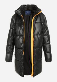 Born2be - Czarno-Pomarańczowa Kurtka Zimowa Pikowana Hirorve. Typ kołnierza: kołnierzyk stójkowy. Kolekcja: plus size. Kolor: czarny. Sezon: zima #4