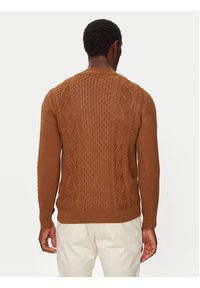 Matinique Sweter Triton 30207487 Brązowy Regular Fit. Kolor: brązowy. Materiał: bawełna