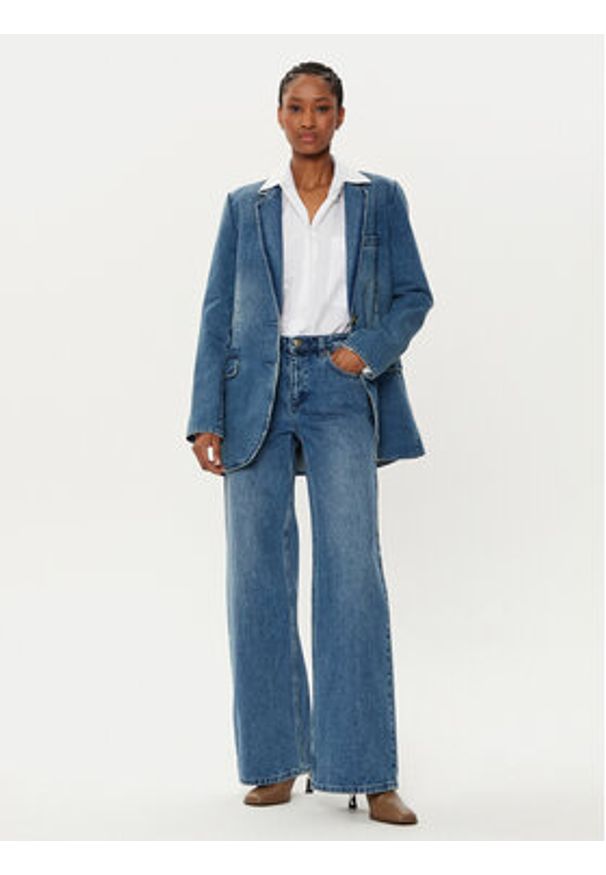MICHAEL Michael Kors Jeansy MF49065FAU Niebieski Wide Leg. Kolor: niebieski