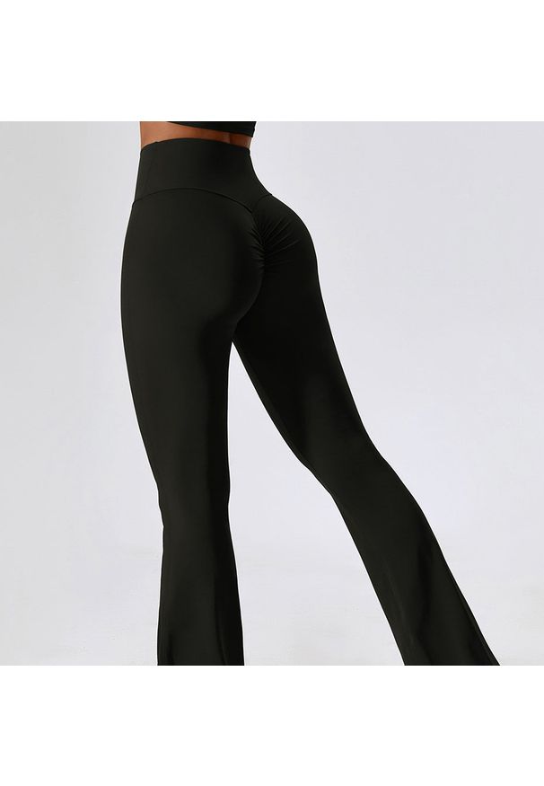 Intica - Spodnie treningowe z elastycznego materiału z wysokim stanem Oksun. Stan: podwyższony. Kolor: fioletowy. Materiał: materiał. Sport: fitness