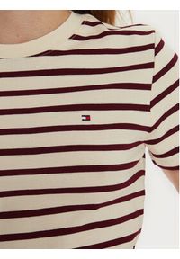 TOMMY HILFIGER - Tommy Hilfiger T-Shirt New Cody WW0WW40587 Écru Slim Fit. Materiał: bawełna