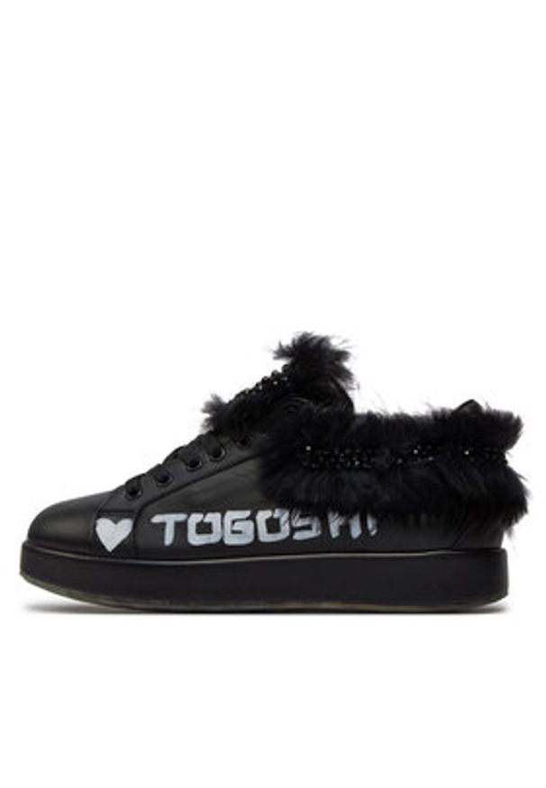 Togoshi Sneakersy TG-23-06-000324 Czarny. Kolor: czarny. Materiał: skóra