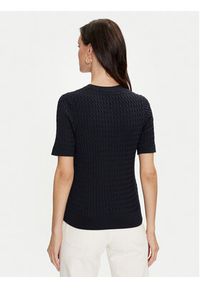 TOMMY HILFIGER - Tommy Hilfiger Sweter WW0WW41787 Czarny Regular Fit. Kolor: niebieski. Materiał: bawełna #3