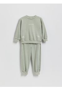 Reserved - Dzianinowy komplet oversize - jasnozielony. Kolor: zielony. Materiał: dzianina #1