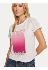 Guess T-Shirt W4BI30 JA914 Biały Regular Fit. Kolor: biały. Materiał: bawełna #5