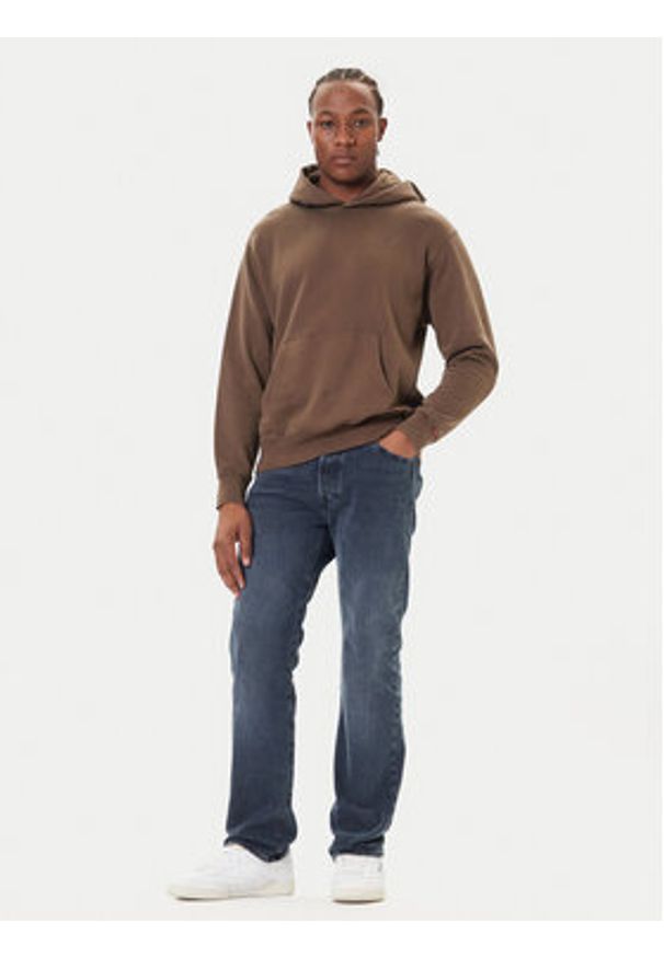 Levi's® Bluza Authentic A8435-0033 Brązowy Relaxed Fit. Kolor: brązowy. Materiał: bawełna