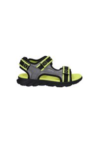 Geox - Sandały GEOX J SANDAL AIRADYUM B Czarny. Kolor: szary. Materiał: syntetyk, tkanina. Styl: sportowy