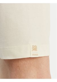 Hugo - HUGO Polo Dunios_RB 50559650 Beżowy Regular Fit. Typ kołnierza: polo. Kolor: beżowy. Materiał: bawełna #5