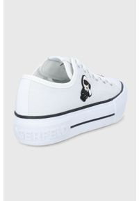 Karl Lagerfeld tenisówki KAMPUS MAX KL60410.911 damskie kolor biały. Nosek buta: okrągły. Zapięcie: sznurówki. Kolor: biały. Materiał: guma #2