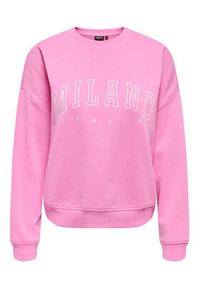 only - ONLY Bluza 15254183 Różowy Loose Fit. Kolor: różowy. Materiał: bawełna #3