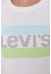 Levi's® - Levi's T-shirt damski kolor biały. Okazja: na spotkanie biznesowe, na co dzień. Kolor: biały. Wzór: nadruk. Styl: biznesowy, casual #2