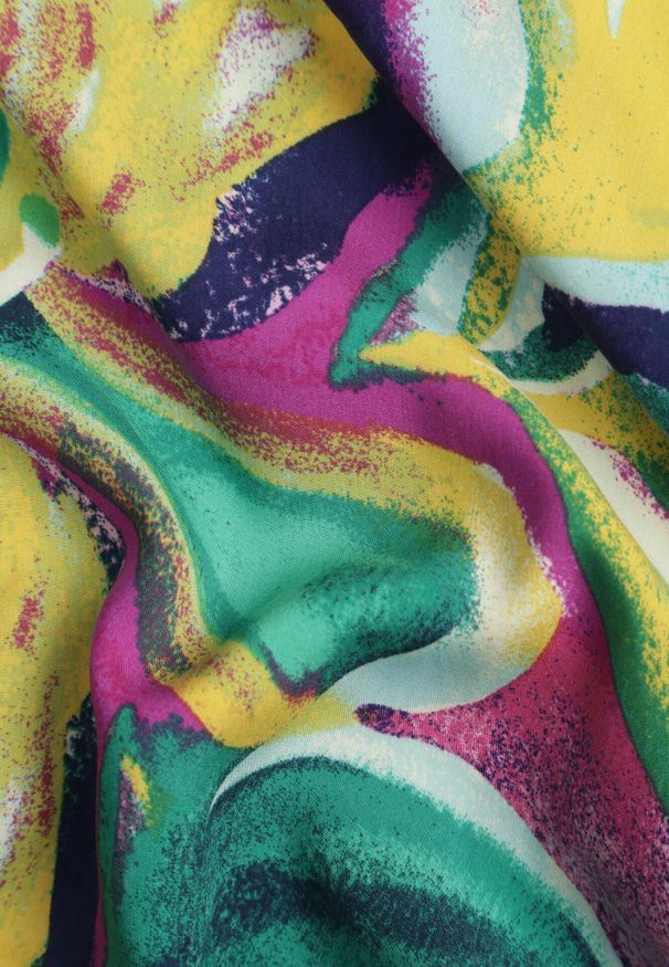 Born2be - Zielono-Fioletowa Rozkloszowana Sukienka z Wiskozy z Odcięciem pod Biustem Wiązana na Szyi i Plecach Nividia. Okazja: na co dzień. Kolor: zielony. Materiał: wiskoza. Sezon: lato. Typ sukienki: proste, sportowe. Styl: sportowy, klasyczny, elegancki, casual