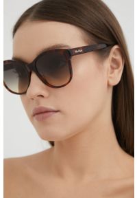 Max Mara okulary przeciwsłoneczne damskie kolor brązowy. Kolor: brązowy