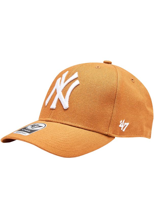 47 Brand New York Yankees MVP Cap, Czapka z daszkiem dla dorosłych. Kolor: pomarańczowy. Materiał: wełna, akryl