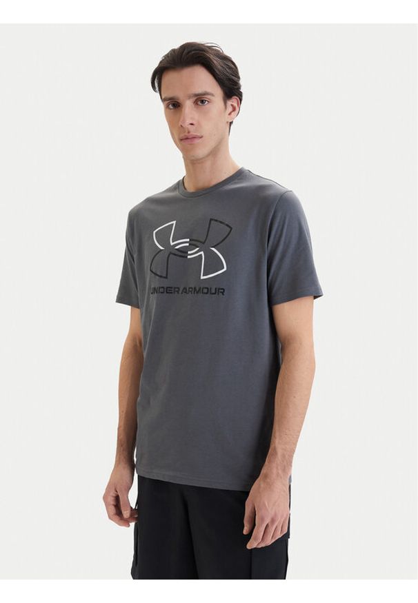 Under Armour T-Shirt Ua Gl Foundation Update Ss 1382915 Szary Loose Fit. Kolor: szary. Materiał: syntetyk