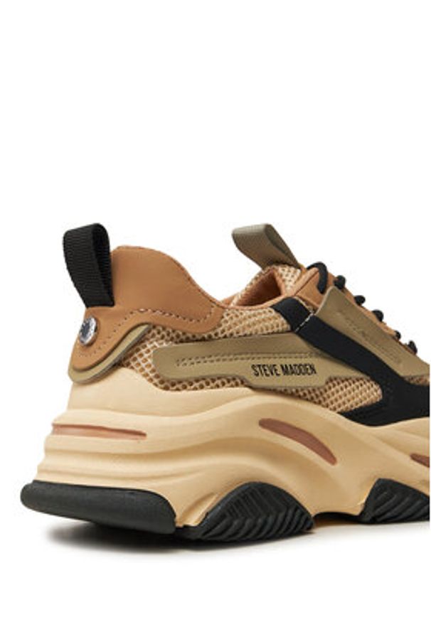 Steve Madden Sneakersy Possession-E SM19000033 Khaki. Kolor: brązowy. Materiał: skóra
