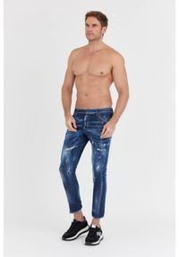DSQUARED2 Granatowe męskie jeansy sexy twist jean, Rozmiar 46. Kolor: niebieski #4