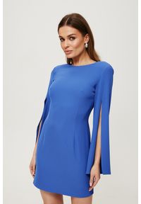 Makover - Elegancka ołówkowa sukienka mini z rozciętymi rękawami. Typ sukienki: ołówkowe. Styl: elegancki. Długość: mini #1