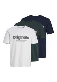 Jack & Jones - Jack&Jones Komplet 3 t-shirtów 12254138 Kolorowy Standard Fit. Materiał: bawełna. Wzór: kolorowy #1