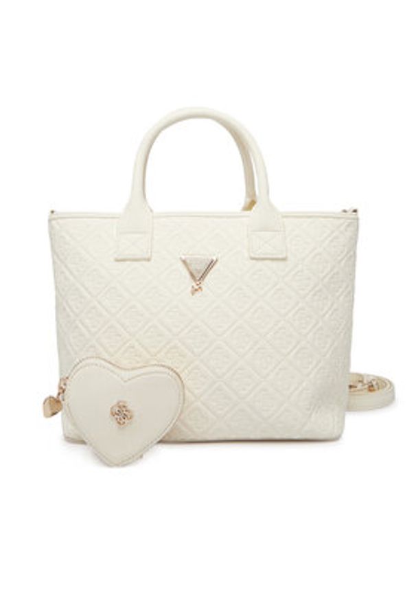 Guess Torebka J6GZ37 WR200 Écru. Kolor: kremowy. Materiał: skórzane