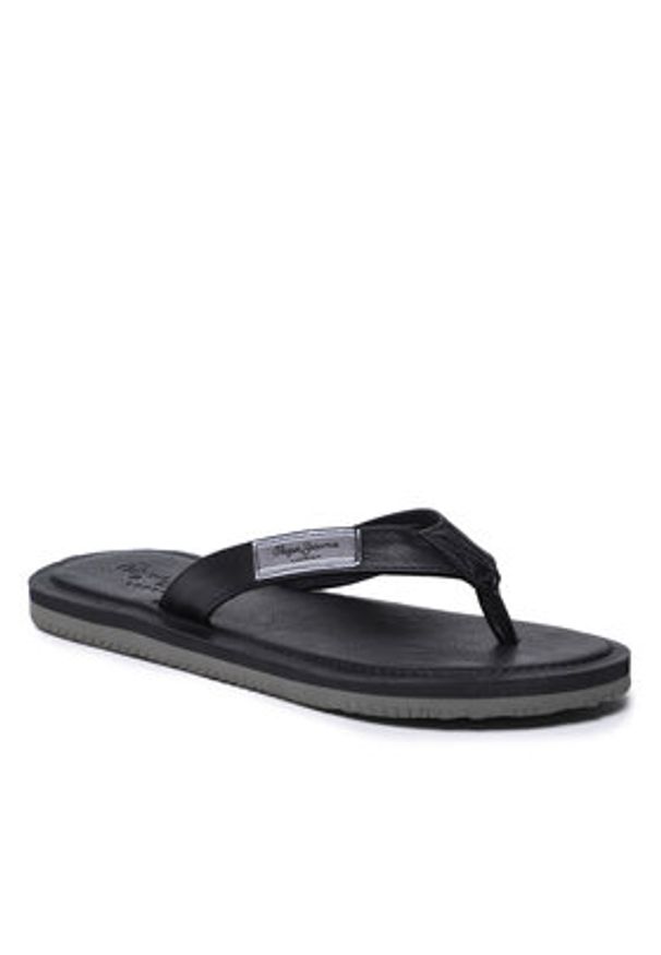 Pepe Jeans Japonki Wind Surf PMS70122 Czarny. Kolor: czarny. Materiał: skóra