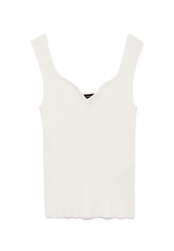 Vero Moda Top Willow 10326450 Biały Slim Fit. Kolor: biały. Materiał: wiskoza