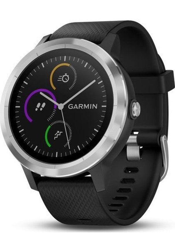 GARMIN - Zegarek sportowy Garmin Vivoactive 3 Czarny (010-01769-00). Kolor: czarny. Styl: sportowy