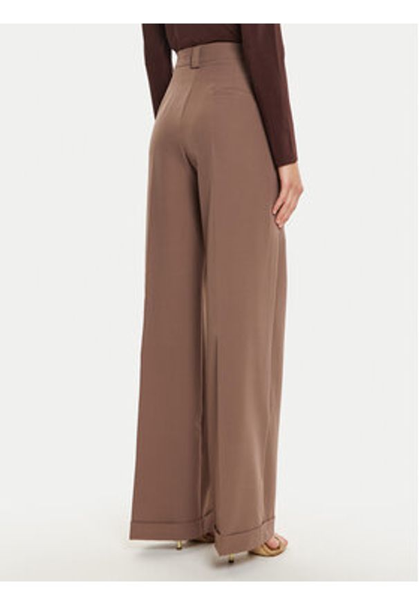 Maryley Spodnie materiałowe 24IB563/43WO Brązowy Relaxed Fit. Kolor: brązowy. Materiał: syntetyk