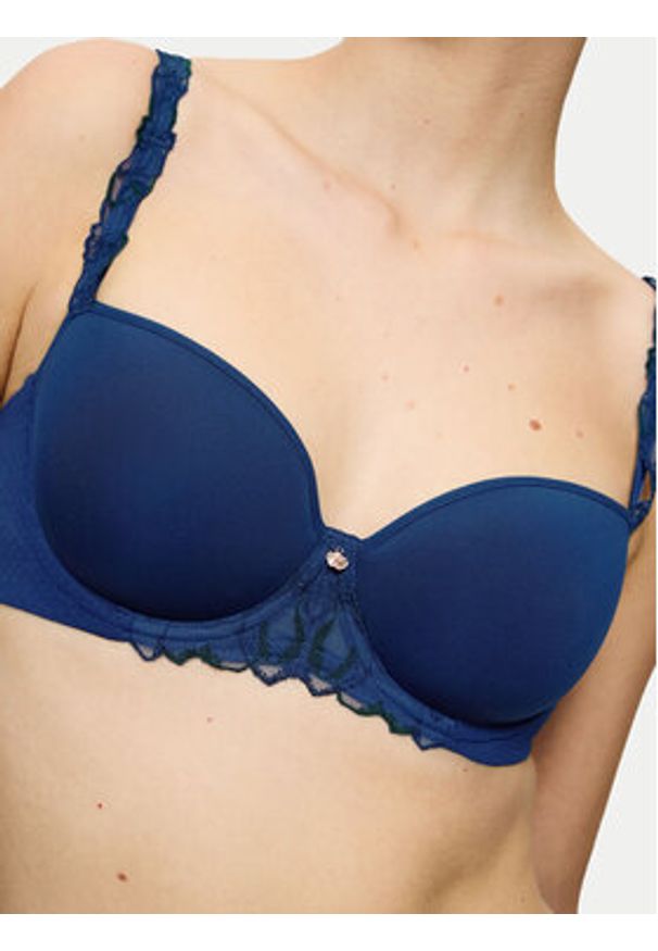 Triumph Biustonosz z fiszbiną Wild Azalea 10219858 Niebieski. Kolor: niebieski. Materiał: syntetyk