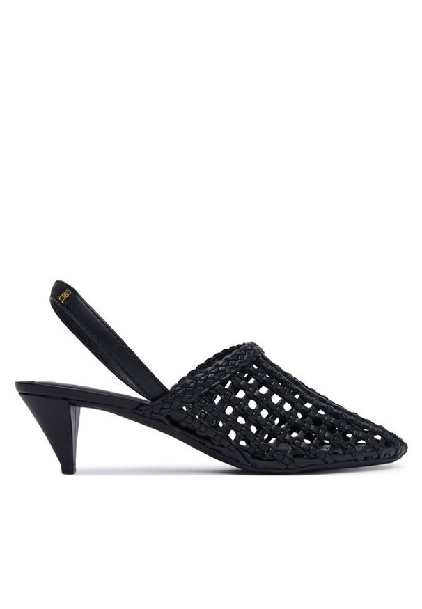 TOMMY HILFIGER - Tommy Hilfiger Czółenka Pointed Toe FW0FW09213 Czarny. Kolor: czarny. Materiał: skóra