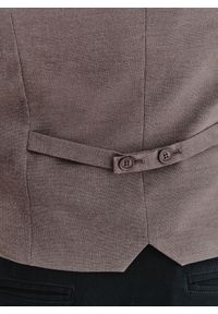 Pako Lorente - PAKO LORENTE – Brązowa kamizelka męska. Kolor: brązowy. Materiał: poliester, wiskoza, elastan. Wzór: melanż #6