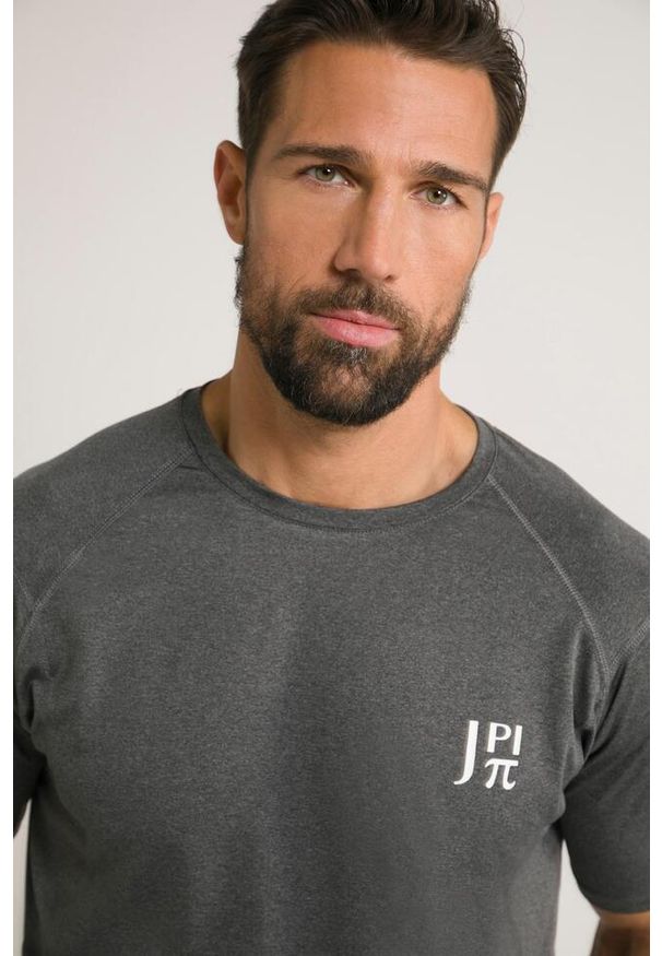 JAY-PI - Męska Koszulka funkcyjna FLEXNAMIC® fitness rękaw 1/2 QuickDry. Kolekcja: plus size. Kolor: szary. Materiał: elastan, poliester, materiał. Sport: fitness