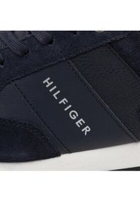 TOMMY HILFIGER - Tommy Hilfiger Sneakersy Iconic Leather Suede Mix Runner FM0FM00924 Granatowy. Kolor: niebieski. Materiał: skóra