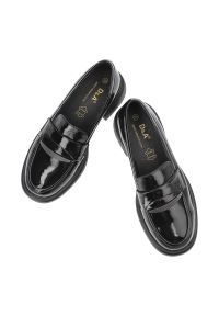 Czarne Półbuty S.Barski Eleganckie Mokasyny Damskie. Kolor: czarny. Materiał: materiał. Sezon: lato. Styl: elegancki