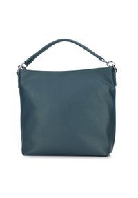 Wittchen - Torebka worek ze skośnym suwakiem. Kolor: zielony. Wzór: aplikacja. Materiał: skórzane. Styl: elegancki, sportowy #3