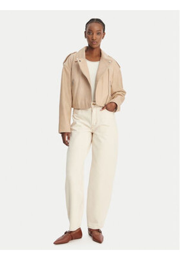 Hugo - HUGO Jeansy Gimine_5 50561201 Écru Barrel Fit