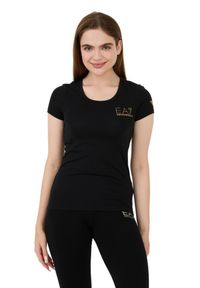 EA7 Emporio Armani - EA7 Czarny damski t-shirt, Rozmiar S. Kolor: czarny #6
