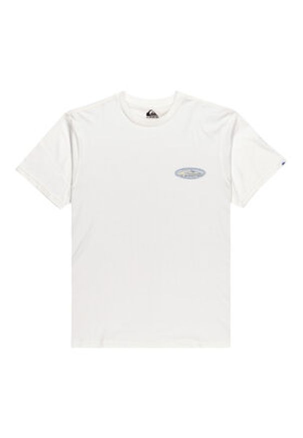 Quiksilver T-Shirt Evo Border Lines EQYZT08191 Biały Regular Fit. Kolor: biały. Materiał: bawełna